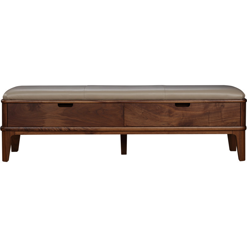 Banc en cuir véritable Walnut Grove