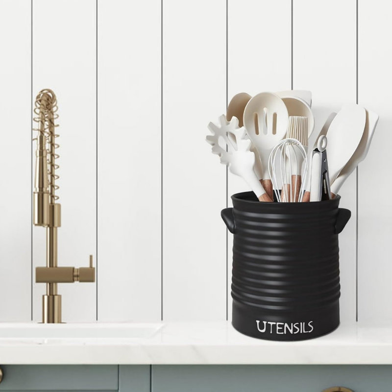 Ceramic / Porcelain Round Utensil Crock