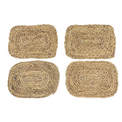 Ensemble de napperons tressés 4 pièces Kegley
