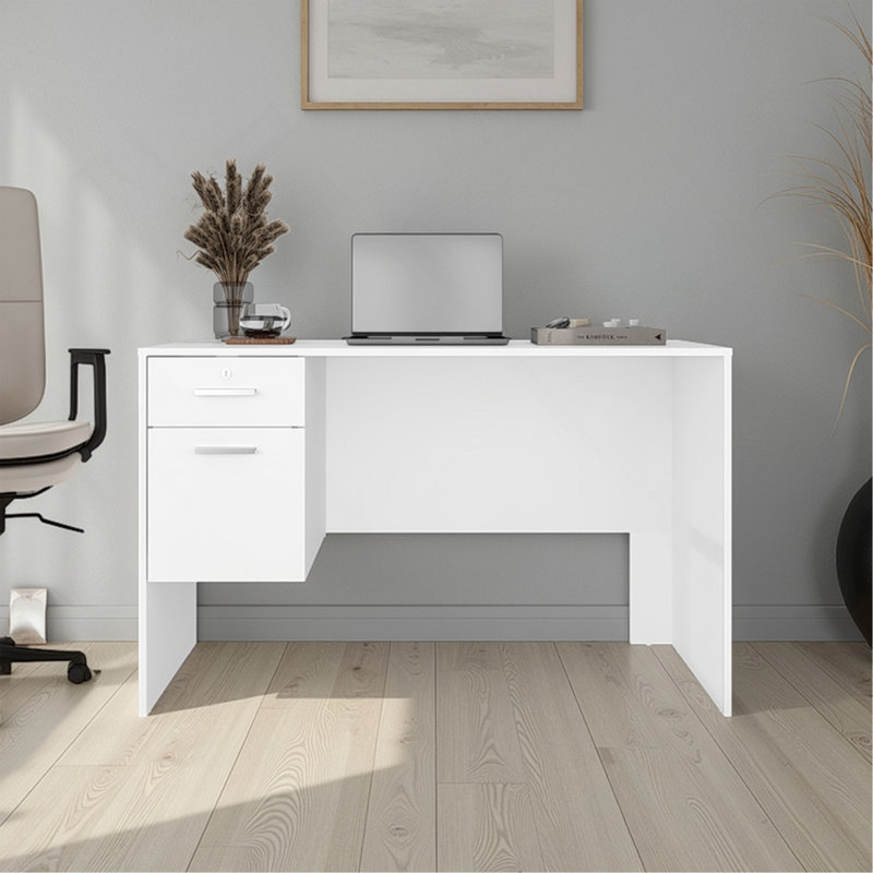 Desk, 2 Drawers, White
