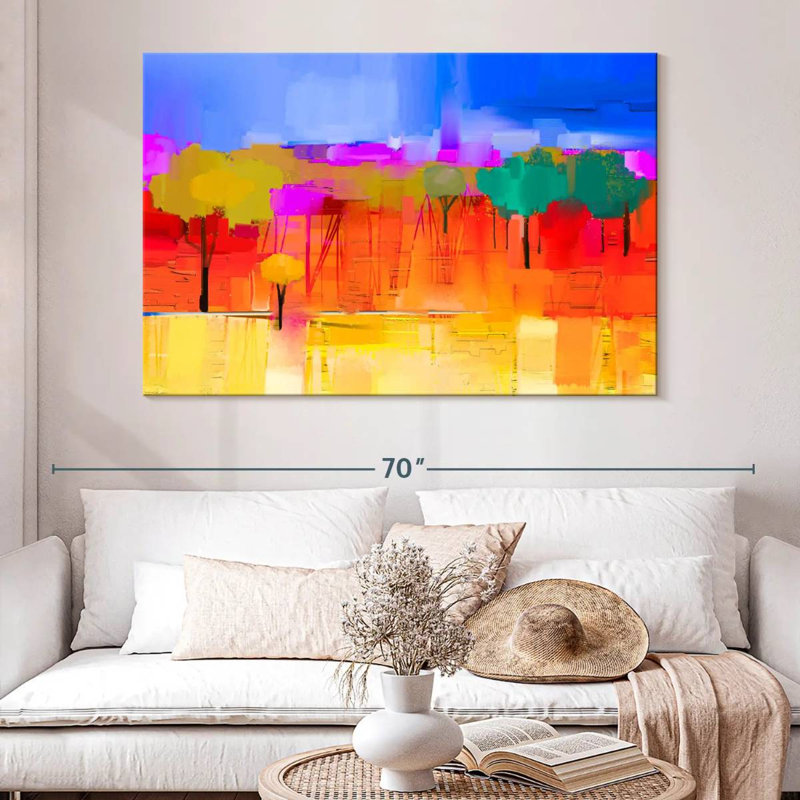 Avery Colorful Spring Trees, 34" H x 51" W
