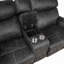 Causeuse inclinable manuelle Hori, microfibre grise 75 po, porte-gobelets