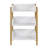 3 Tier  Wooden Bookshelf With Storage Set Of 2, Small White Bookcase,  Narrow Book Shelf Organizer For Living Room, Office, Bedroom, Kitchen