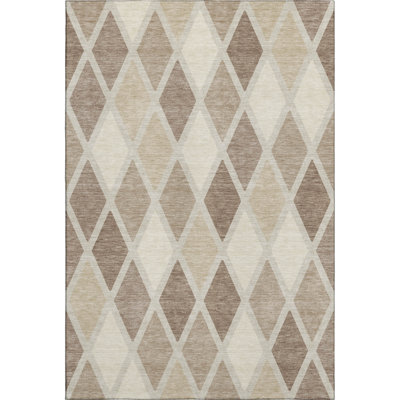 Premium Machine Washable Prisco Taupe Rug