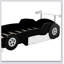Race Car-Shaped Platform Bed With Wheels-1618918782