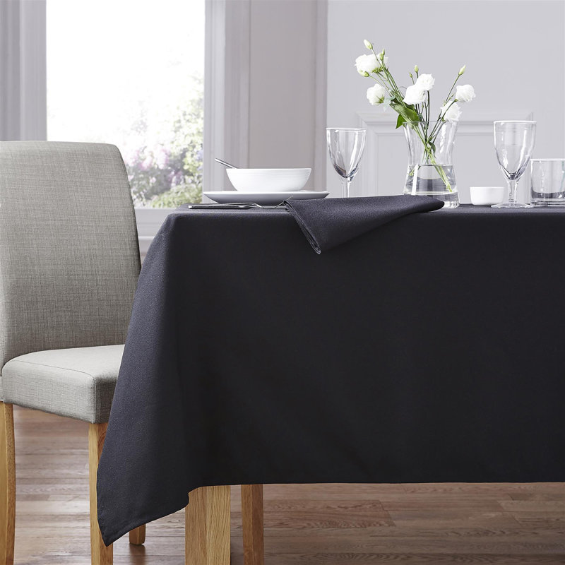 Tablecloth, 132 cm W x 132 cm L, Black
