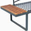 Ensemble de conversation modulaire d'extérieur en osier de 5 pièces avec conversation et ensemble de conversation avec table d'appoint et coussins foncés 4 pièces