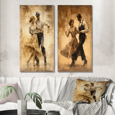 Vintage Tap Dance Time - ensemble de 2 décorations murales Dance