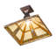 17" Square Prairie Straw Flushmount