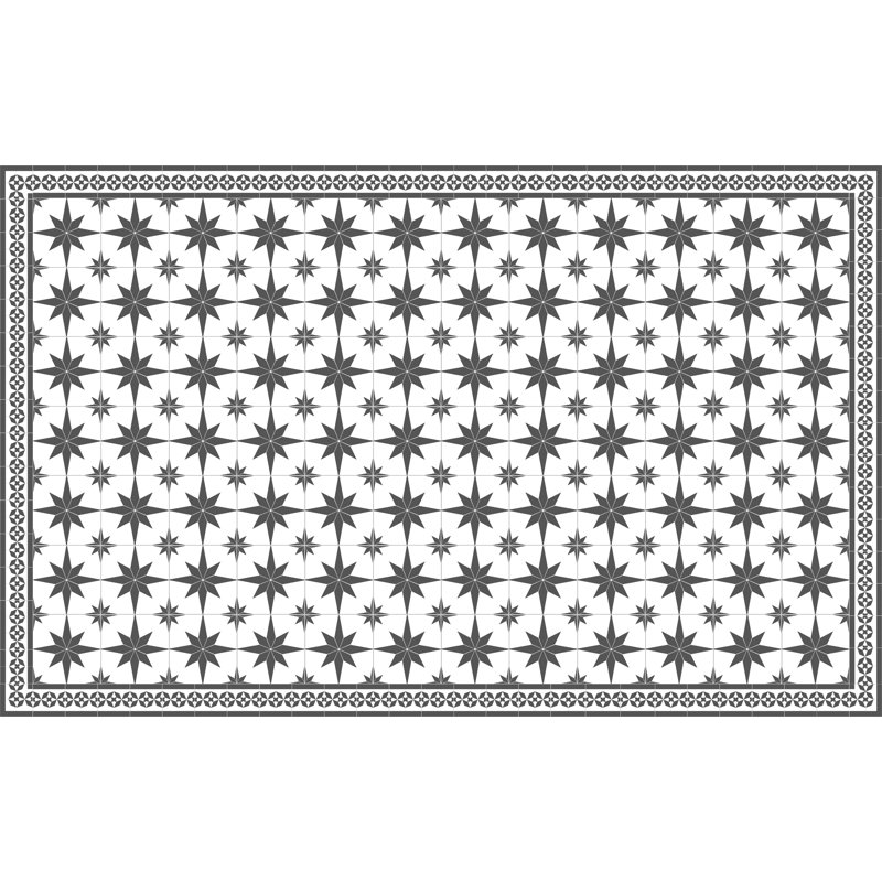Beloit Geometric Vinyl Machine Printed Indoor / Outdoor Area Rug, Rectangle 140 x 200cm