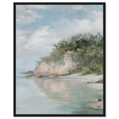 Impression sur toile bord de mer brume par Art Remedy