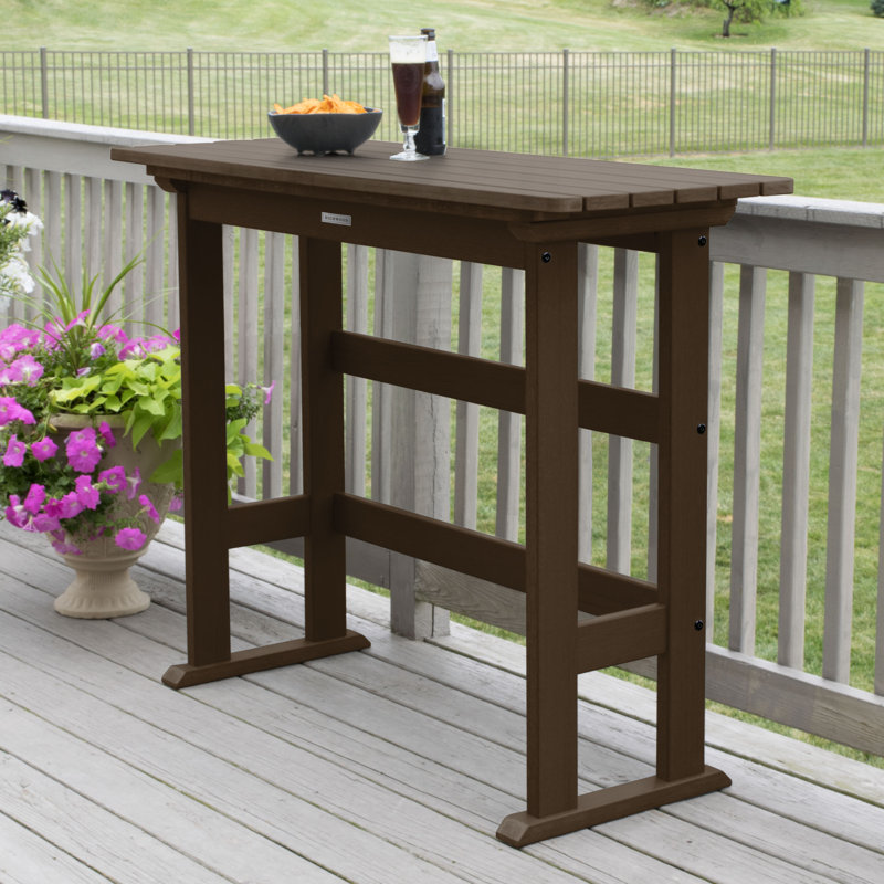 Table d'extérieur en plastique Arbnora, Gland de chêne vieilli
