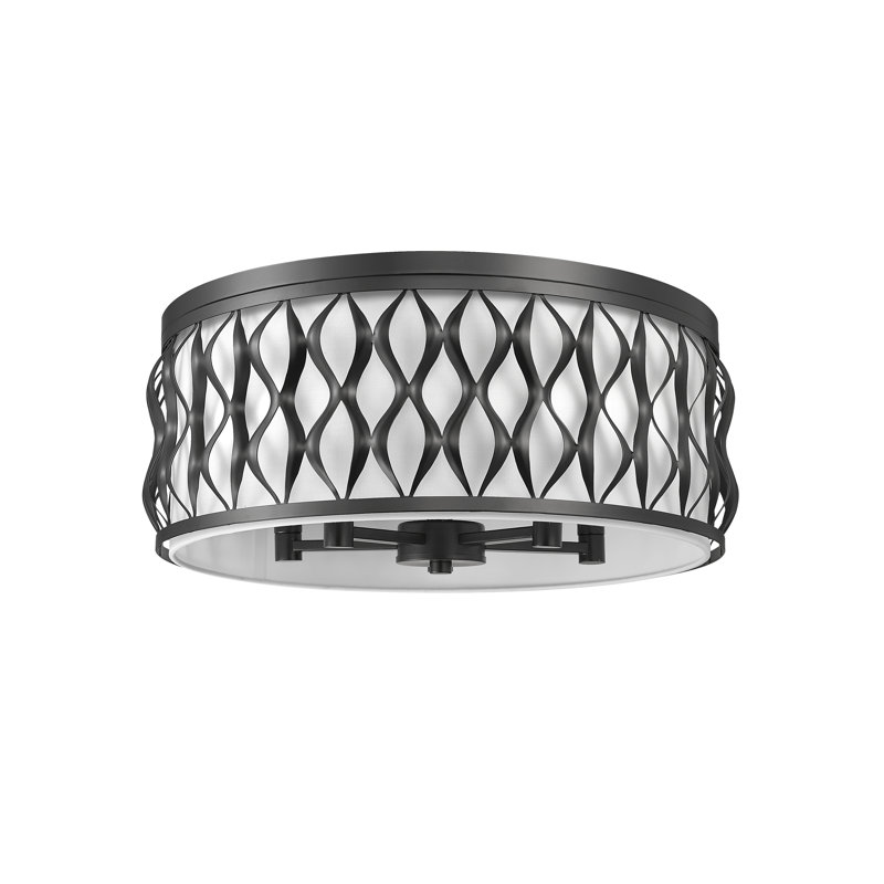Plafonnier encastré 5 lumières Reggi en or moderne, Noir mat