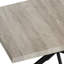 Table de salle à manger rectangulaire grise, centre noir, base en fer, + métal, 6 sièges, poids de 165 lb avec pied en sable fin extensible, fonction de rangement et fabrication en métal