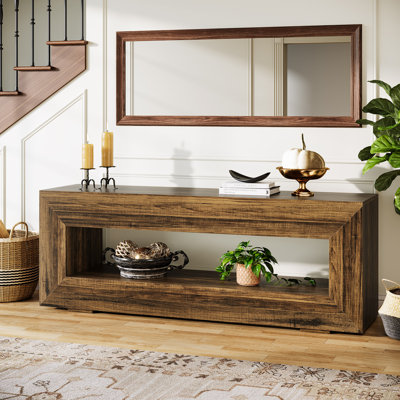 63" Rustic Low Console Table