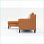 Canapé modulaire gauche en forme de L 94,5 po pour salon | Cuir véritable brun clair brun clair-1424720644-1424720666