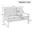 Causeuse d'extérieur en bois de teck avec coussin et accoudoirs Marlo-114980250-114980246