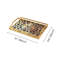 Plateau décoratif 15 "à imprimé léopard avec cadre et poignées en métal doré, plateau rectangulaire pour meuble-lavabo et table basse, Glam Home Decor