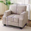 Fauteuil d'appoint surdimensionné en chenille 38,5 po Rexulqo-128932475
