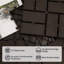 Carreaux de terrasse composites imbriqués pour une utilisation extérieure et intérieure, résistant aux intempéries, optimisé pour le drainage, installation sans outil, système de plancher sur mesure.