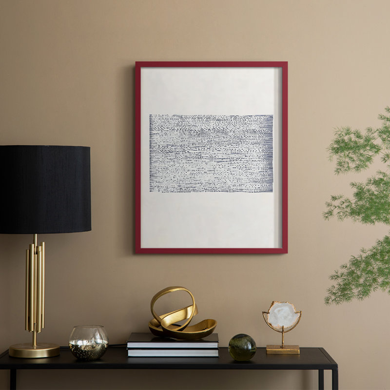 Abstrait, reproduction encadrée CDLXV III - prêt à être accroché , Rouge, H 29 po x l 23 po