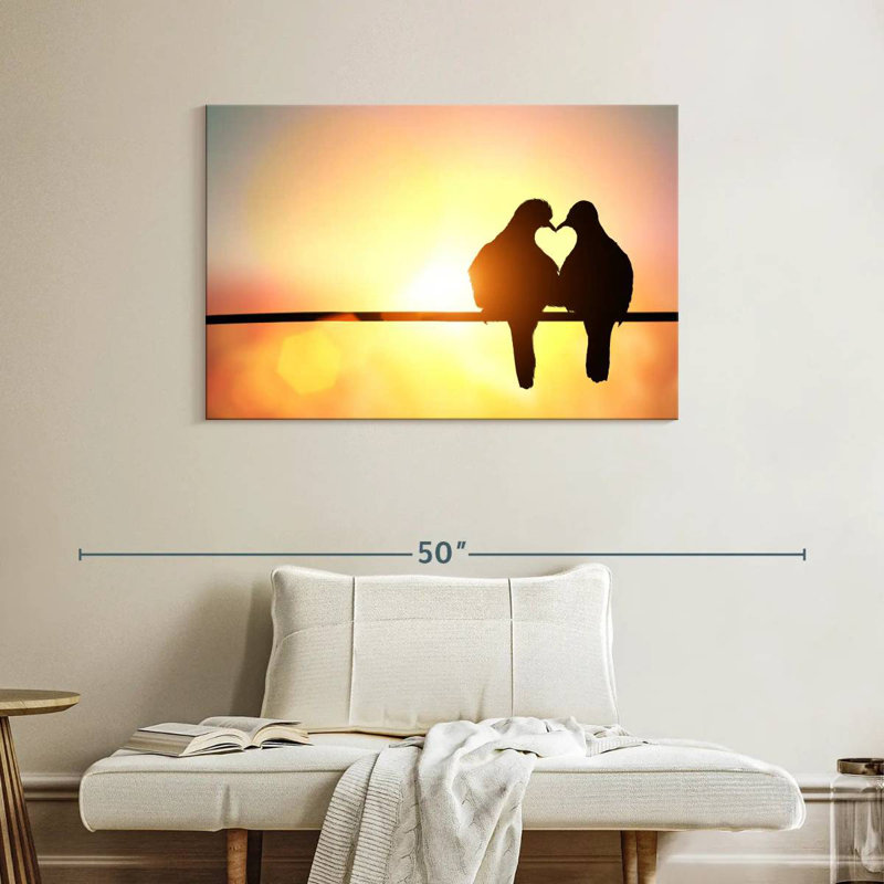 Silhouette de Hardie Love Birds, H 26 po x l 39 po