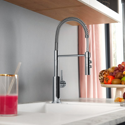 Catris Semi-Pro Pull-Down Dual-Spray Kitchen Faucet