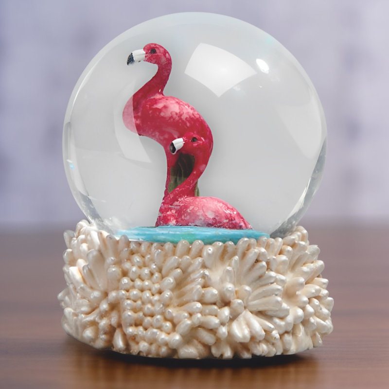 Boule à neige 3,25 "H Flamingo