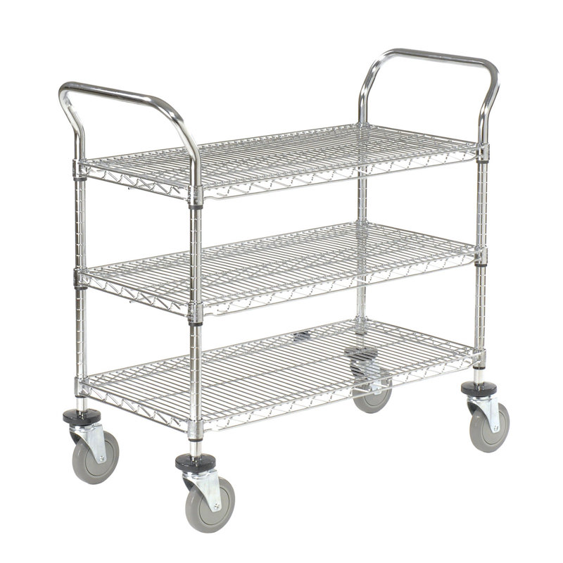39'' H Utility Cart with Wheels, 39" H x 36" W x 24" D