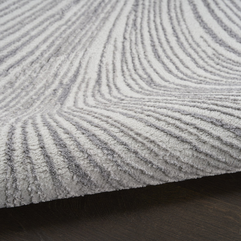 Tapis d'intérieur moderne DKNY Central Park West, Tapis de couloir 2 pi x 6 pi, Gris