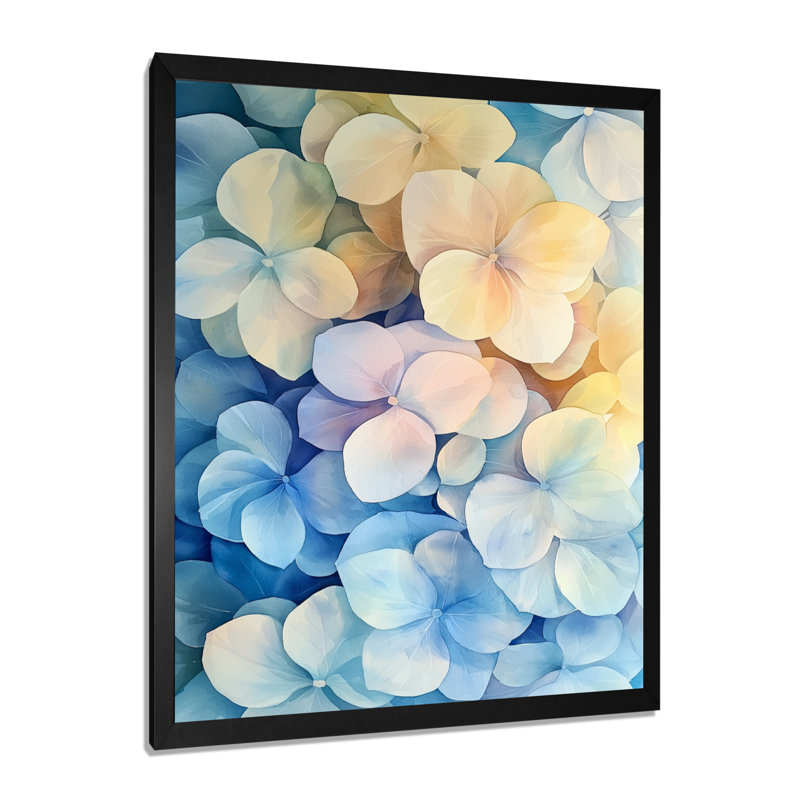 Rachel - Impressions sur toile florales, Reproduction encadrée d'une seule photo, Noir, H 20 po x l 12 po