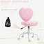 Chaise de bureau rose en forme de cœur, chaise pivotante réglable pour chambre à coucher et coiffeuse, style mignon et confortable-199724183