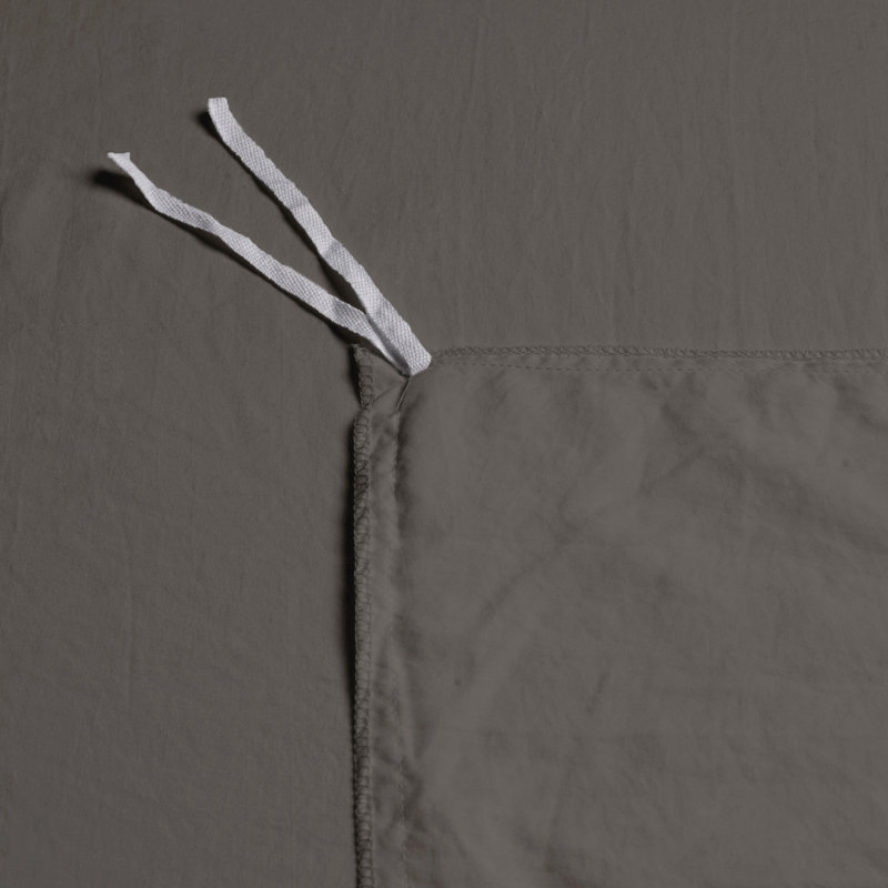 Super Soft Crinkle Washed Microfiber Duvet Cover Set, King/Cal.King Duvet Cover + 2 Pillowcases, Driftwood