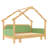 Wood Treehouse bed with Soft Cushion Rails-2082651054