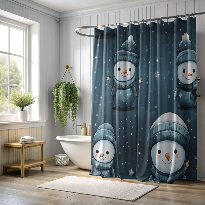 Rideau de douche Frozen Snowman - Premium, H 74 po x l 71 po