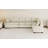 124.8"L-Shaped Sofa Convertible Sofa Bed Pull Out Sofa Sleeper With Two Back Pillows-1591341257