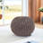 14 Tall Brown Knit Weave Pouf, 20 Wide Deep, Modern Design For Room Width, Depth, Height, Brown, Weave, Patio Decor