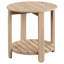 Table de bout ronde en bois d'ingénierie à 1 tablette Jerritt Naturel
