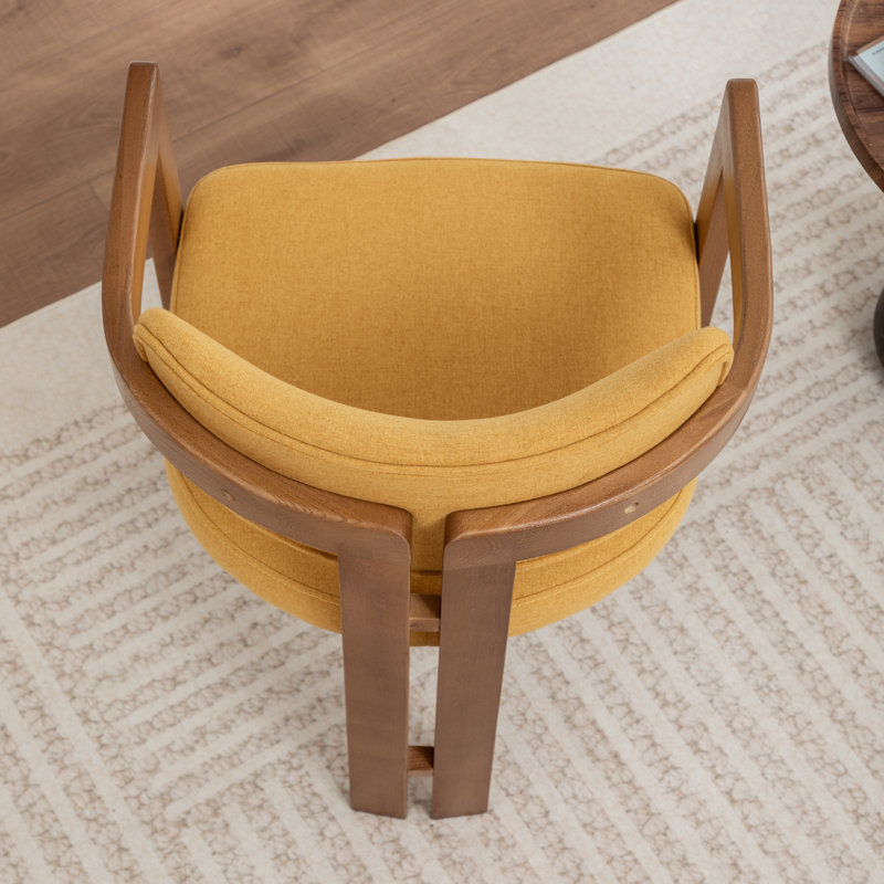 Chaise rembourrée Bula Stanford, Jaune, 2