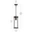 Luminaire suspendu d'extérieur avec panneaux en verre transparent Kagen-127392958