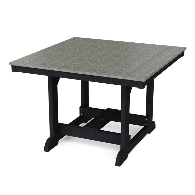 Heritage 5-Piece 44" x 44" Dining Set, Dark Gray/Black