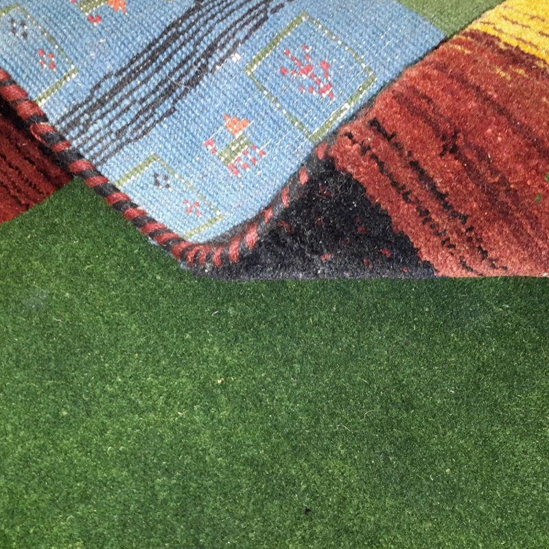 Canvello Hand Made Modern All Over Indo Gabbeh Rug - 4'8'' X 6'6''