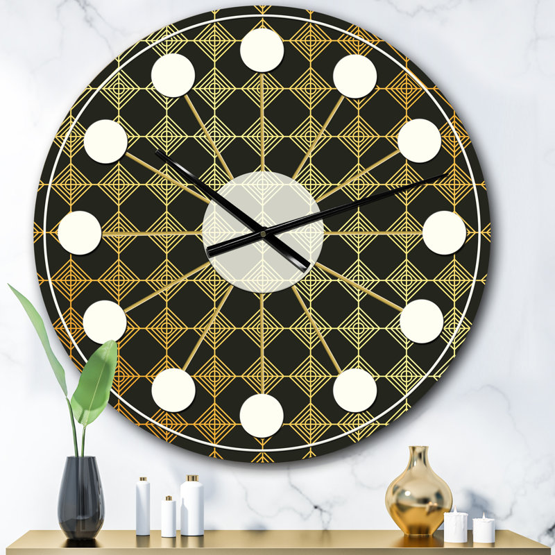 Horloge murale Golden Luxury, Surdimensionné