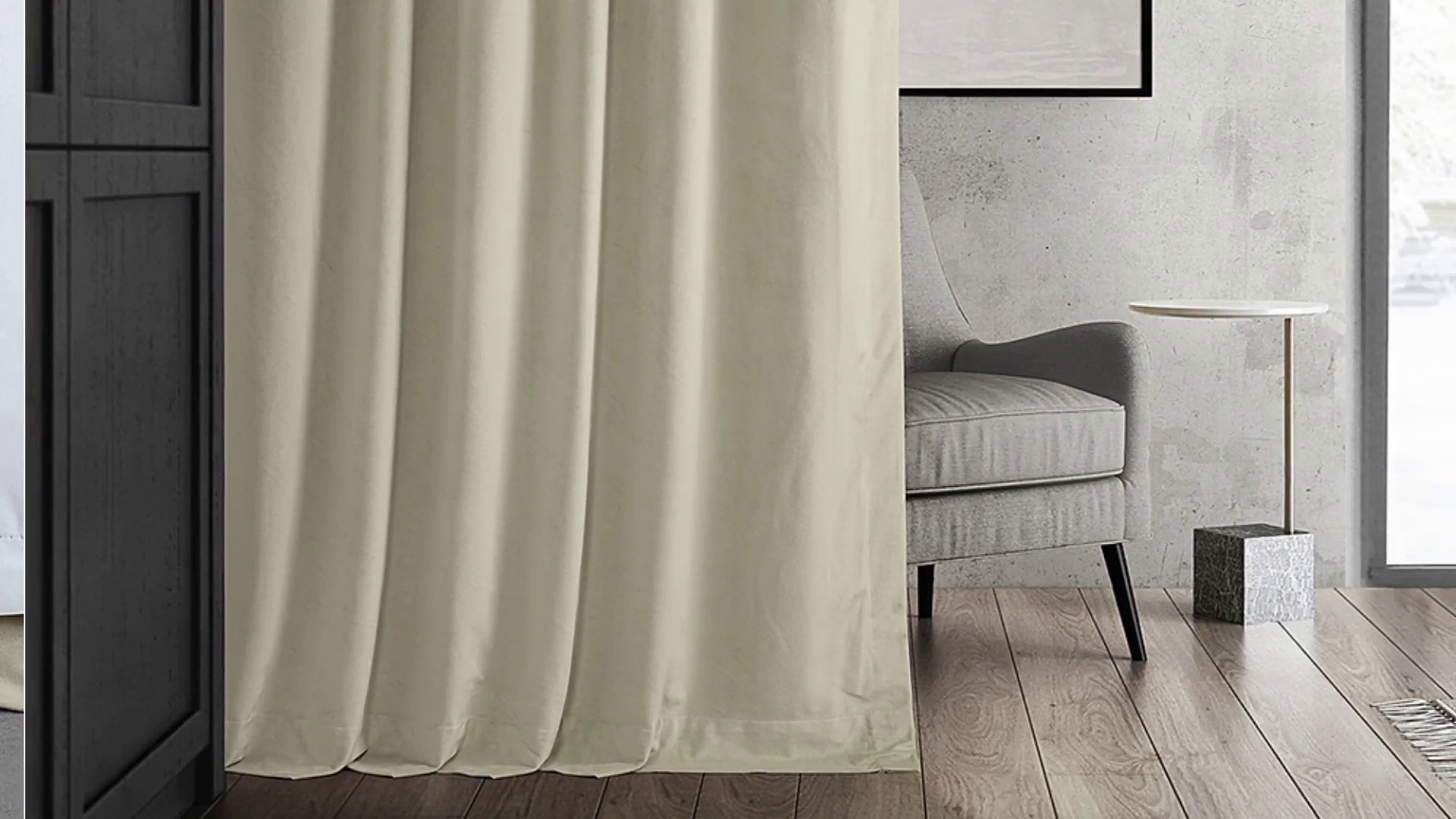 Byrotson 90% Velvet Blackout Curtains For Bedroom/Living Room, Energy Saving Window Treatment Grommet Curtain, Thermal Insulated Drapes, Set Of 2 Panels,Gray + Orange,52WX96L