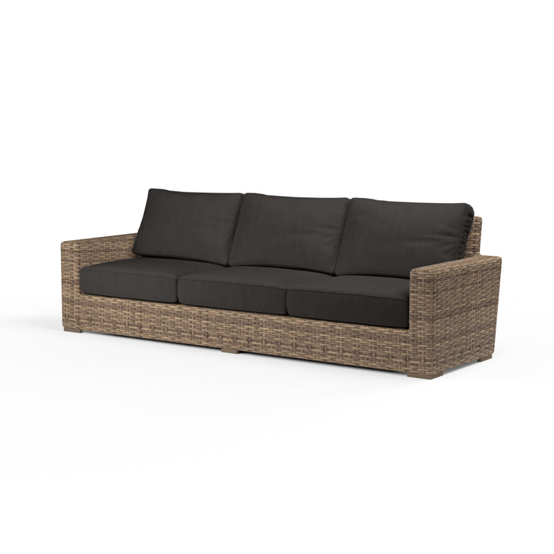 Havana Outdoor 3 - Seat Patio Sofa, Spectrum Carbon Sunbrella®