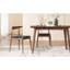 Élégantes chaises de salle à manger en noyer, similicuir ergonomique, style rétro pour les cuisines familiales