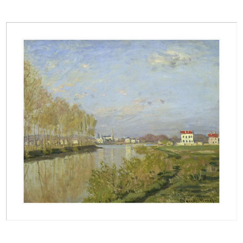 «La seine à Argenteuil» par Claude Monet, impression giclée encadrée, H 33,5 po x l 38,69 po