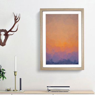 End of the Sunset in Abstract - Picture Frame Graphic Art Print