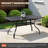 Jayc Metal Rectangular Outdoor Patio Dining Table with 1.65" Umbrella Hole and Bottom Storage