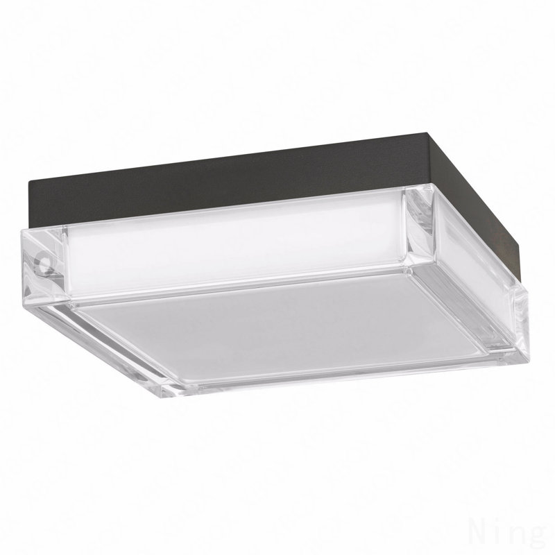 Plafonnier encastré à DEL 8 pouces intégré noir, Noir